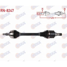 Otoco Renault Captur I 1.3 Tce M-T 2018- Komple Aks Sol Ön Uzunluk 673MM  391017989R