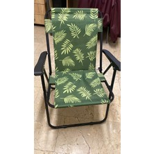 Turkuaz Katlanır Desenli Plaj Sandalyesi