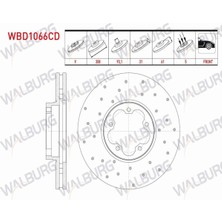 Otoco Ford Transıt Custom (V362) 2.2 Tdcı 2012- Fren Diski Ön Havalı Kaplamalı Performans Delikli