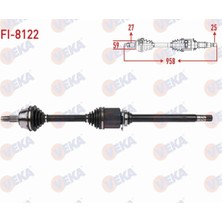 Otoco Fıat Doblo 1.6 Mjt M-T 2010- Komple Aks Sağ Ön Uzunluk 958MM  52128756 - 55263578