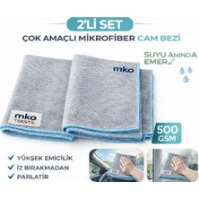 Mko Tekstil Mikrofiber Çok Amaçlı Baklava Desen 50X70 cm Cam Bezi 2'li Paket