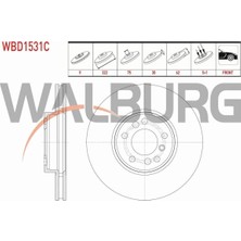 Otoco Bmw X3 (E83) 3.0 D 5 Bijon 332X30X75X62 2004-2010 Fren Diski Ön Havalı Kaplamalı 34 11 6 756 045