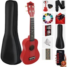 Midex UKX-901RD Kırmızı Soprano Ukulele (Askı Çanta Pena)