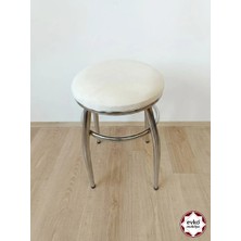 Evko Mobilya Tabure, Bar Taburesi, 4 Adet Tabure, Puf, Bench, Metal Ayaklı Tabure, İç İçe Geçebilen Tabure, Mutfak Balkon Bahçe Taburesi