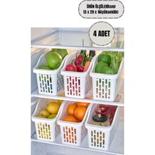 PremiumPort 4'lü Buzdolabı ve Dolap Organizer Seti, Sebze Meyve Sepeti