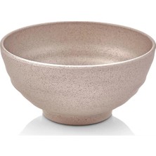 GuvenliPazar 4 Adet 19 cm Derin Kase Salata Servis Tabağı – Makinede Yıkanabilir Krem Desenli (9,5 cm Derinlik)