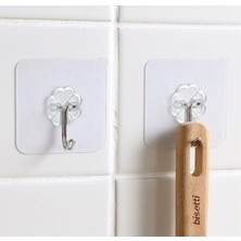 PremiumPort Çok Amaçlı Güçlü Şeffaf Duvar Askısı, Yapışkanlı Kanca Seti