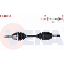 Otoco Fıat Albea 1.3 Mjt Uzunluk 557MM 2007- Komple Aks Sol Ön  51789890 - 51810404