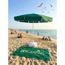 Zey Camping SU GEÇİRMEZ  220CM Kalın Kumaş Plaj Bahçe Balkon Havuz Şemsiye +Taşıma Çantası ve Havlu Çantası Birlikte