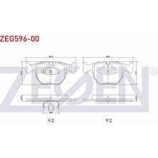 Otoco Bmw X5 (E53) 3.0 D 2000-2007/ (E53) 3.5 Xd 2000-2007 Ön Fren Balatası 34116761252