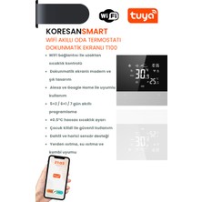 Koresan Wifi Akıllı Oda Termostatı Dokunmatik Ekranlı T100