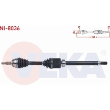 Otoco Nıssan Qashqaı (J11) 1.6 Dcı A-T 2014- Komple Aks Sağ Ön Uzunluk 968MM 39100-4EB2A|391004EB2A