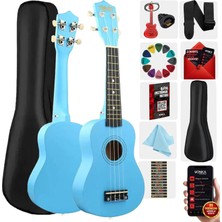 Midex UKX-901BL Mavi Soprano Ukulele (Askı Çanta Pena)