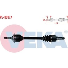 Otoco Peugeot 206+ 1.4 Hdı Abslı 48 Dıs Uzunluk 610 mm 2009- Komple Aks Sol Ön 9670634880