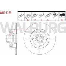 Otoco Golf Iv 1.6i-2.0 -1.9tdı 1997-2005 Fren Diski Arka Düz 4 Bjn 225,70X10X50,23X71,80 4e0 615 301 P