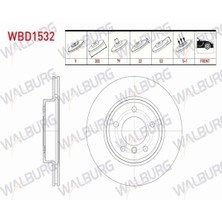 Otoco Bmw 3 Serısı (E46) 320 D 5 Bjn 300X22X79X52 1998-2005 Fren Diski Ön Havalı