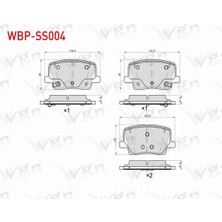 Otoco Ssangyong Rexton 2.0 E-Xdı W -2.7 Xdı 2017- Fren Balata Arka  48413360B0 - 48413-360B0 - 48413360D0