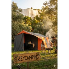 Zey Camping 3 + 1 Mutfaklı Kamp Çadırı Orman Barınak Depo Şantiye 8-10 Kişilk Çadırlar