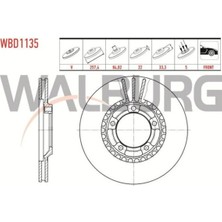 Otoco Mıtsubıshı L 300 (P0W,P1W) 2.5 D 1986-2006 Fren Diski Ön Havalı 5 Bjn 258,1X22X84,02X33,01 MB407030