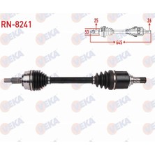 Otoco Renault Clıo V 1.5 Blue Dcı M-T 2020- Komple Aks Sol Ön Uzunluk 645MM  391019386R