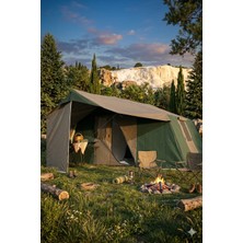 Zey Camping 3 + 1 Mutfaklı Kamp Çadırı Orman Barınak Depo Şantiye 8-10 Kişilk Çadırlar