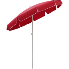 Celal Birsen 200/10 Plaj Şemsiyesi - Kırmızı - Çantalı - Eğilebilir Başlıklı