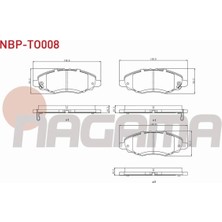 Otoco Toyota Hı-Lux Pıck Up 2.5 D 05-11/hı-Lux Pıck Up 2.5 D-4d 05-11 Ön Fren Balatası Ikazlı 04465-0K110