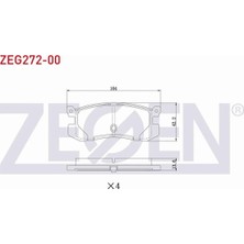 Otoco Mazda 626 Iıı (Gd) 1.8i 1987-1992 Arka Fren Balatası AY060 MA005