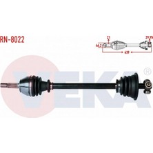 Otoco Renault R19 1.4 Uzunluk 641,2MM 1988-2001 Komple Aks Sol Ön K052089275AB