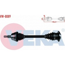 Otoco Volkswagen Golf Iv (1j1) 1.6i A-T Uzunluk 554,5MM 1997-2005 Komple Aks Sol Ön 1J0407451DX