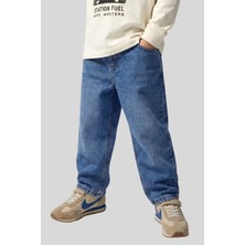 Waka Waka Kids Store Erkek Çocuk Loose Fit Baggy Jean Pantolon Rahat Kesim Denim Serisi