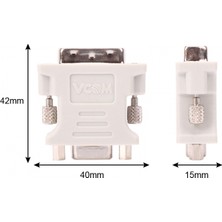 Vcom Dvi 24+5 Erkek To Vga Dişi Dönüştürücü Ca301