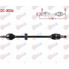 Otoco Dacıa Logan Iı / Sandero Iı 1.0 Sce 6 M-T 2016- Komple Aks Sağ Ön Uzunluk 903MM  391009206R