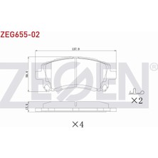 Otoco Subaru Forester (Sf) 1995-2002 Ön Fren Balatası 26296AC030