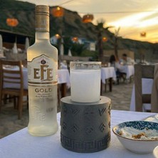 Mottopi 1 Adet Tek Kadeh Jelli Ehlikeyf Kilim Motifli, Termojelli Paslanmaz Çelik Jel Donarak Soğutan-Siyah