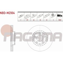 Otoco Mazda 6 (Gj,gh) 2.0 2013- Fren Diski Ön Havalı 5 Bjn 297X28X68X51,5 GHP9-33-251A