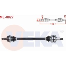 Otoco Mercedes C SERISI(W205)C 180-C 200 D-C 220 D A-T 15-Komple Aks Sol-Sağ Arka Uzunluk 782MM 2053504019