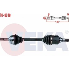 Otoco Toyota Yarıs (P9) 1.4 D-4d M-T Uzunluk 655MM 2006-2010 Komple Aks Sol Ön  434200D180 - 43420-0D180