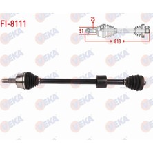 Otoco Fıat 500L 1.4 M-T 2012- Komple Aks Sağ Ön Uzunluk 813MM  51929167 - 51948165 - 52134271