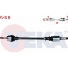 Otoco Peugeot 106 Iı 1.4i Uzunluk 807MM 1996-2002 Komple Aks Sağ Ön 3273.7H