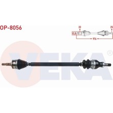 Otoco Opel Astra K 1.6 Cdtı M-T 2015- Komple Aks Ön Sağ Uzunluk 976MM 95522373|13403129