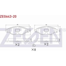 Otoco Peugeot 206 (2A/C) 1.4i 16V 1998-2006 Ön Fren Balatası 4252 28