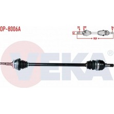 Otoco Opel Vectra B 2.0i Abslı 29 Dıs Uzunluk 959MM 1995-2003 Komple Aks Sağ Ön 9195408