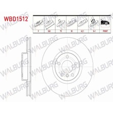 Otoco Bmw X3 (E83) 2.0 D 5 Bjn 325X25X75X62 2004-2010 Fren Diski Ön Havalı