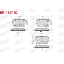 Otoco Ssangyong Rexton 2.0 E-Xdı W -2.7 Xdı 2017- Fren Balata Arka  48413360B0 - 48413-360B0 - 48413360D0
