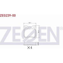 Otoco Opel Vectra B 1.6i 1995-2003 Arka Fren Balatası 90251457