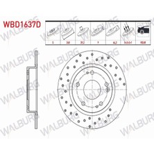 Otoco Honda Cıvıc x 2016- Fren Diski Arka Duz 5 Bjn 42510-TBA-A00 - 42510-TET-H00 - 42510-TEA-T01