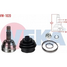 Otoco Volkswagen Polo(9n_)1.4i 16V 22X30X51,5 Uzunluk 131,9 mm 01-12 Aks Kafası Sol-Sağ Ön Dış 6N0498099V