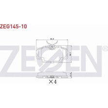 Otoco Mercedes 190 (W201) 2.0 1982-1993 Ön Fren Balatası 0014201020