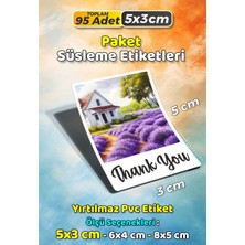 Sb Store Teşekkür Etiketi Thank You Ambalaj Hediye Süsleme Etiketi Model 38 - 95 Adet 5cm
